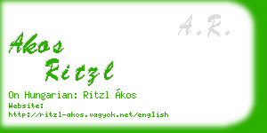 akos ritzl business card