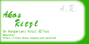 akos ritzl business card